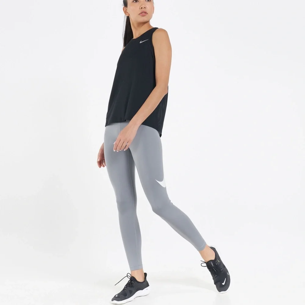 Nike Women's 7/8 Swoosh Running Leggings - DB4374-073 - Medium